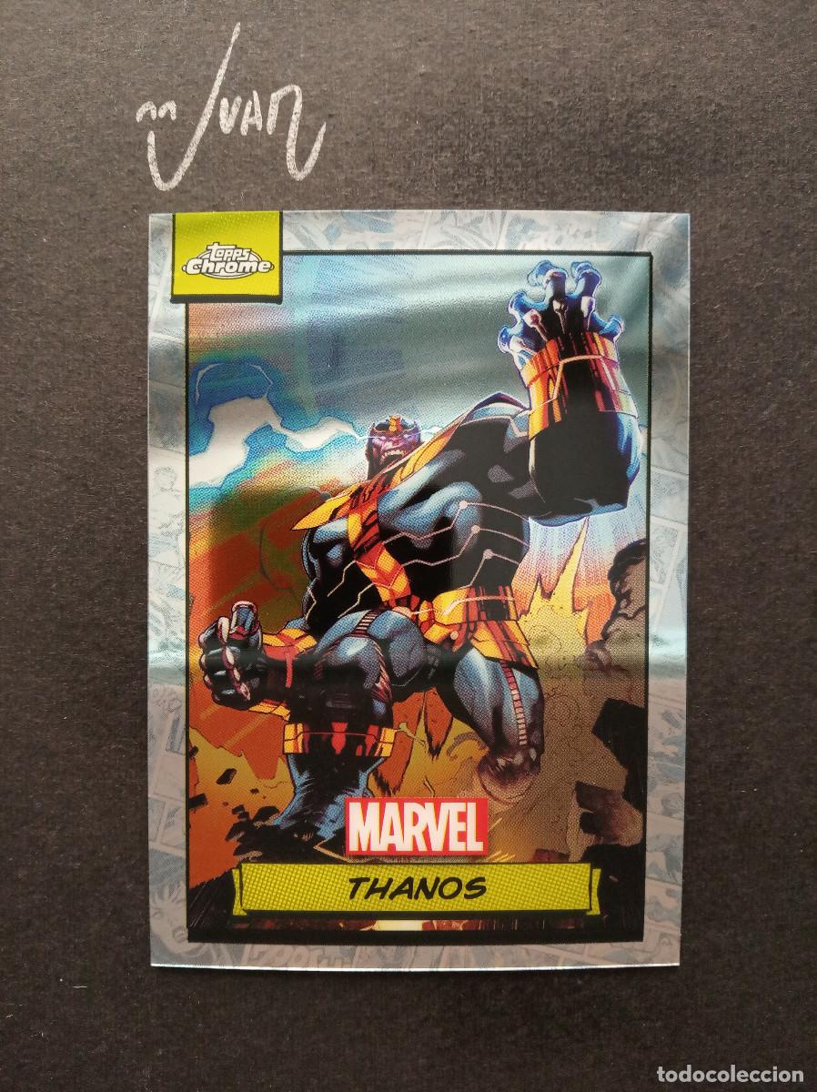 Trading Cards: N&ordm; 72 THANOS ⚽ TOPPS &reg; CHROME MARVEL TRADING CARDS 2024 NUEVO