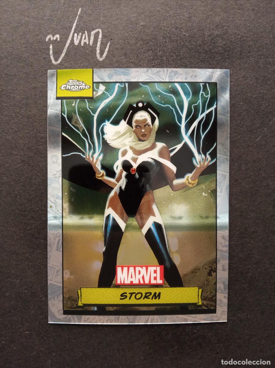 Trading Cards: N&ordm; 28 STORM ''TORMENTA'' ORORO IQADI MUNROE ⚽ TOPPS &reg; CHROME MARVEL TRADING CARDS 2024 NUEVO