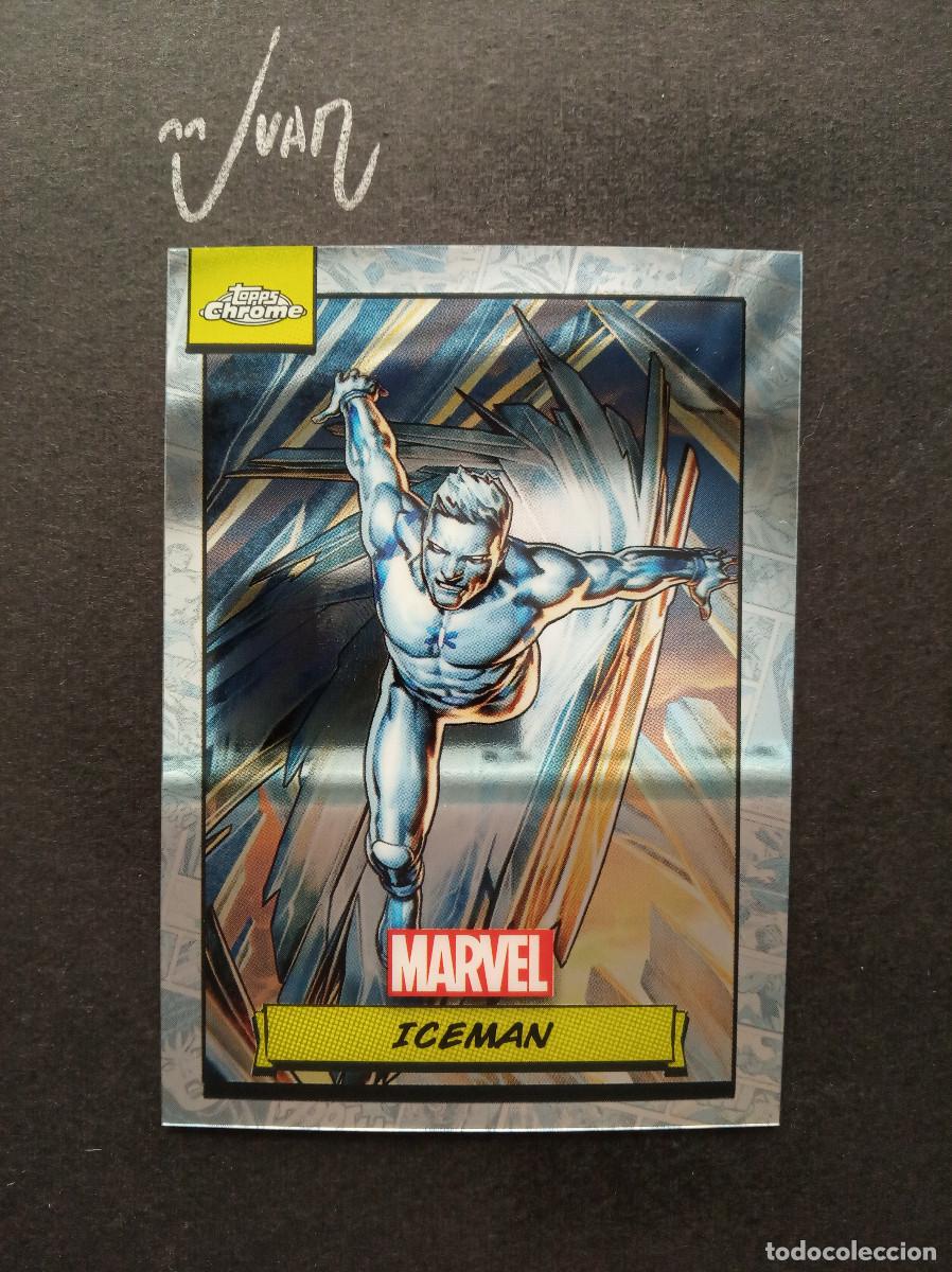 Trading Cards: N&ordm; 84 ICEMAN ''EL HOMBRE DE HIELO'' BOBBY DRAKE ⚽ TOPPS &reg; CHROME MARVEL TRADING CARDS 2024 NUEVO