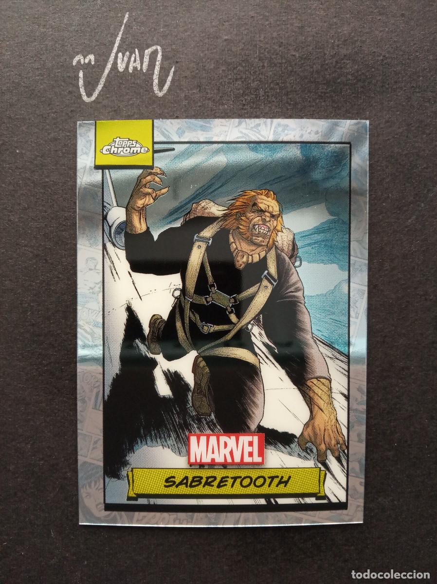 Trading Cards: N&ordm; 25 SABRETOOTH ''DIENTES DE SABLE'' VICTOR CREED ⚽ TOPPS &reg; CHROME MARVEL TRADING CARDS 2024 NUEVO