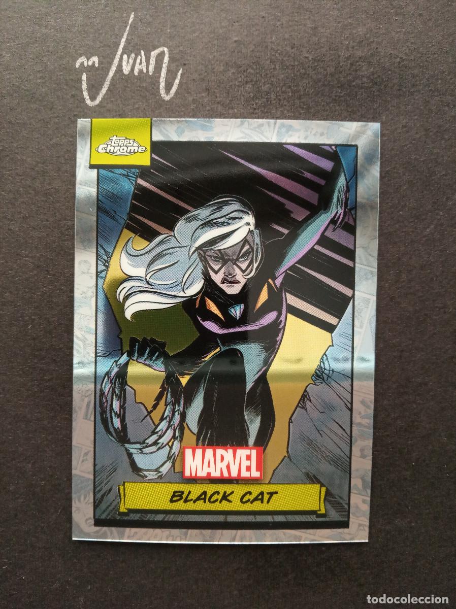 Trading Cards: N&ordm; 54 BLACK CAT FROM ''THE AMAZING SPIDER-MAN'' ⚽ TOPPS &reg; CHROME MARVEL TRADING CARDS 2024 NUEVO