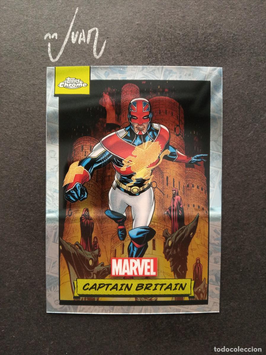 Trading Cards: N&ordm; 75 CAPTAIN BRITAIN ''CAPITAN BRITANIA'' EXCALIBUR TOPPS &reg; CHROME MARVEL TRADING CARDS 2024 NUEVO