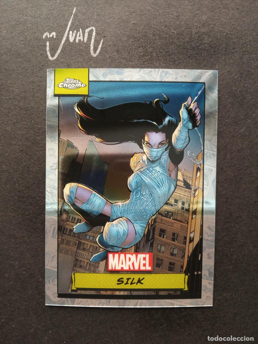 Trading Cards: N&ordm; 9 SILK ''SEDA'' FROM THE AMAZING SPIDER-MAN TOPPS &reg; CHROME MARVEL TRADING CARDS 2024 NUEVO
