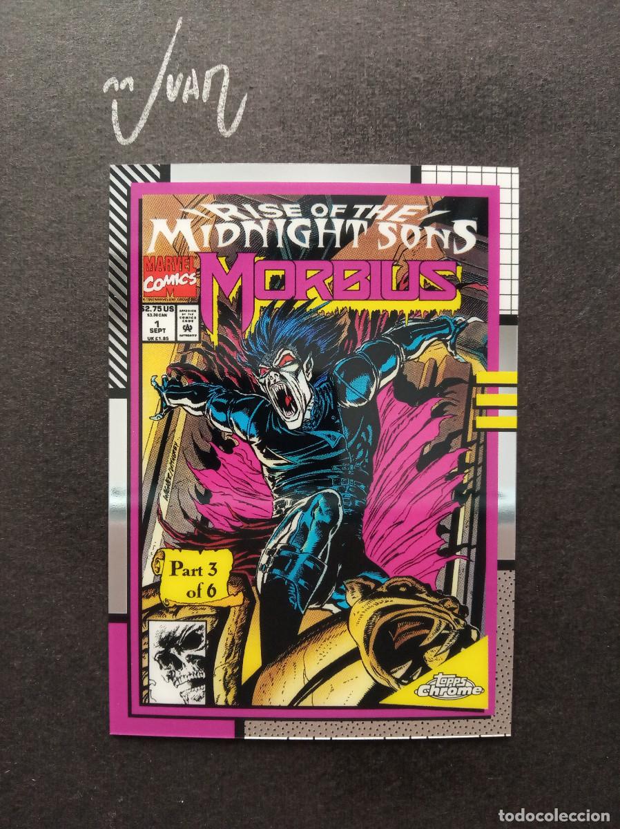 Cartas Colecion&aacute;veis: MN-2 MARVEL 90s MORBIUS: THE LIVING VAMPIRE #1 FROM COMICS TOPPS &reg; CHROME TRADING CARDS 2024 NUEVO