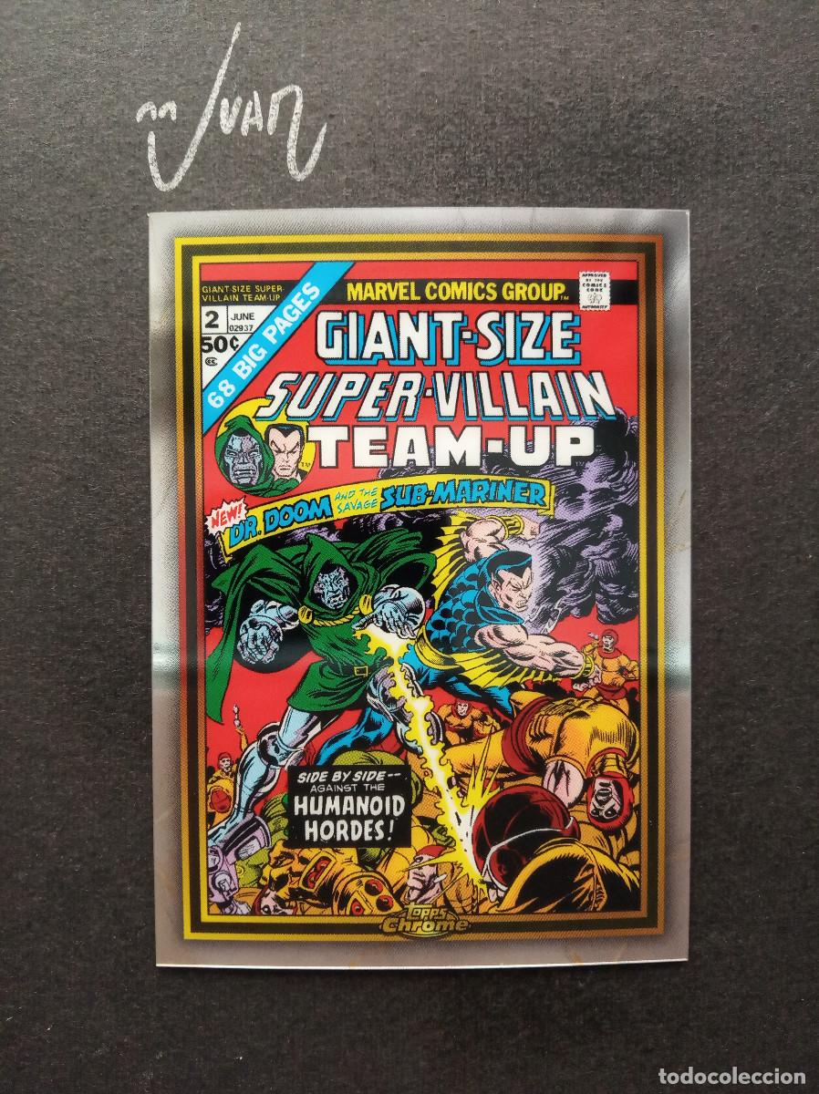 Cartas Colecion&aacute;veis: MG-5 MARVEL GIANT-SIZED SUPER-VILLAIN DOCTOR DOOM FROM COMICS TOPPS&reg; CHROME TRADING CARDS 2024 NUEVO