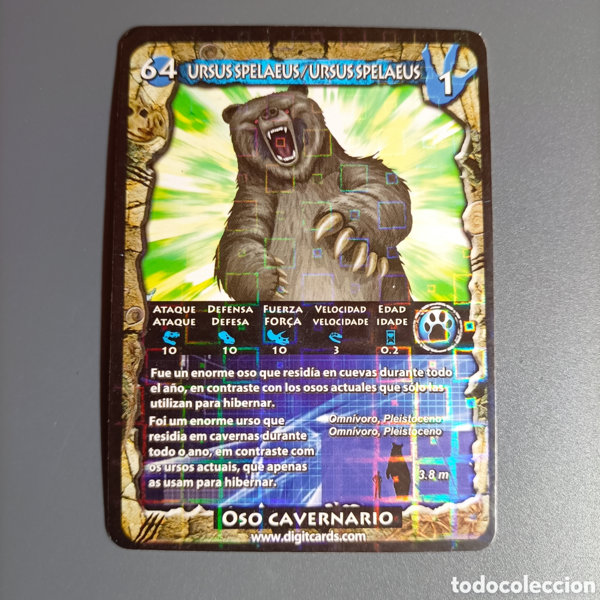 Trading Cards: CARTA COLECCIONABLE DIGI CARDS. PREDATORS. №64 OSO CAVERNARIO
