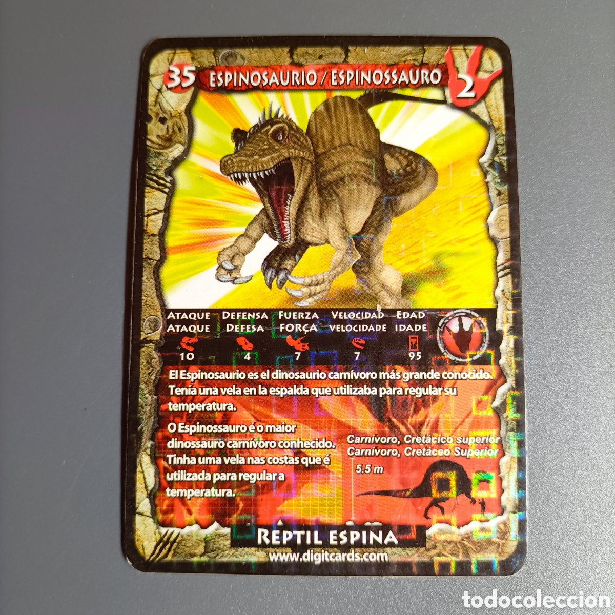 Trading Cards: CARTA COLECCIONABLE DIGI CARDS. PREDATORS. №35 REPTIL ESPINA