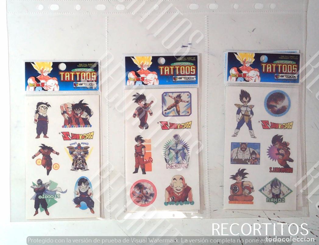 Trading Cards: DRAGON BALL Z TATTOOS ARTBOX LOTE DE 5
