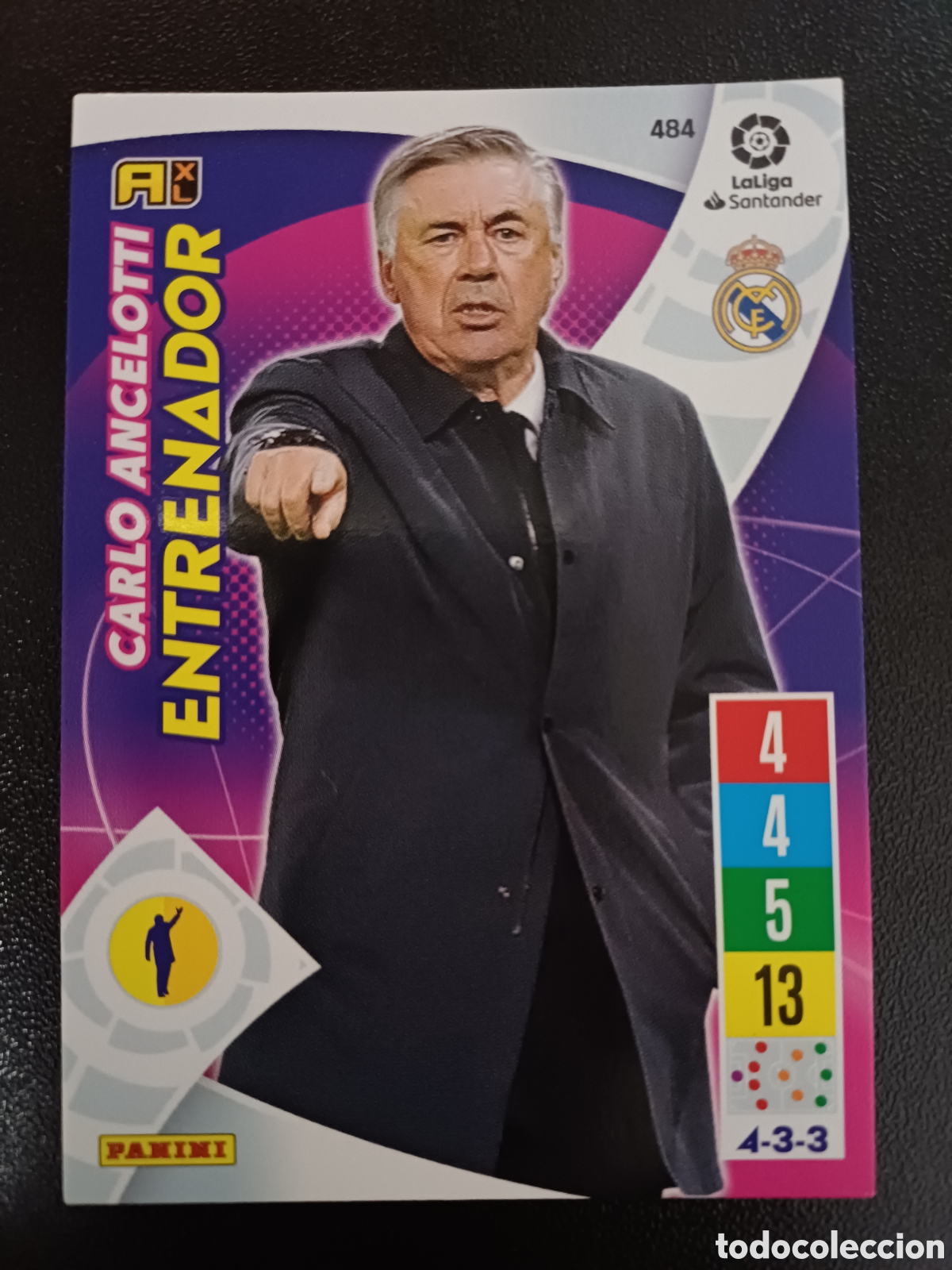 Trading Cards: #484 CARLO ANCELOTTI REAL MADRID PANINI ADRENALYN XL 2021-22