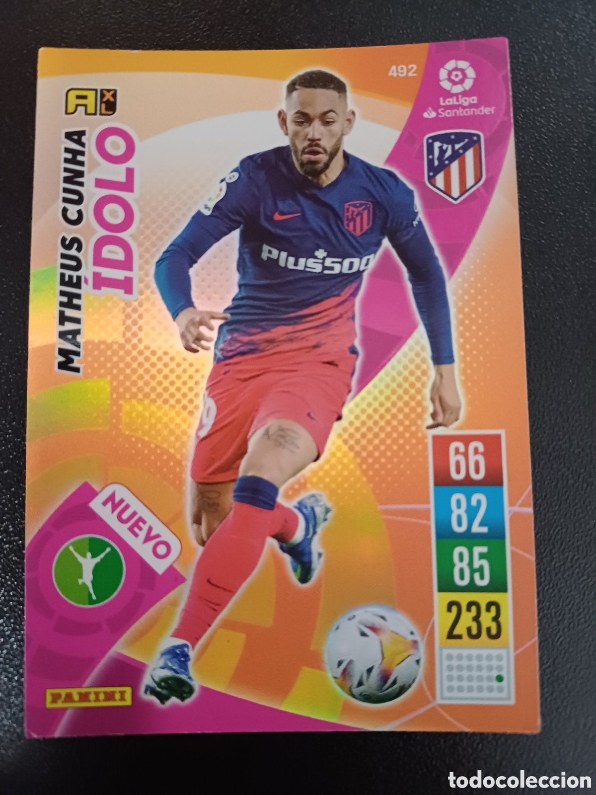 Trading Cards: #492 MATHEUS CUNHA ATLETICO DE MADRID NUEVO IDOLO PANINI ADRENALYN XL 2021-22
