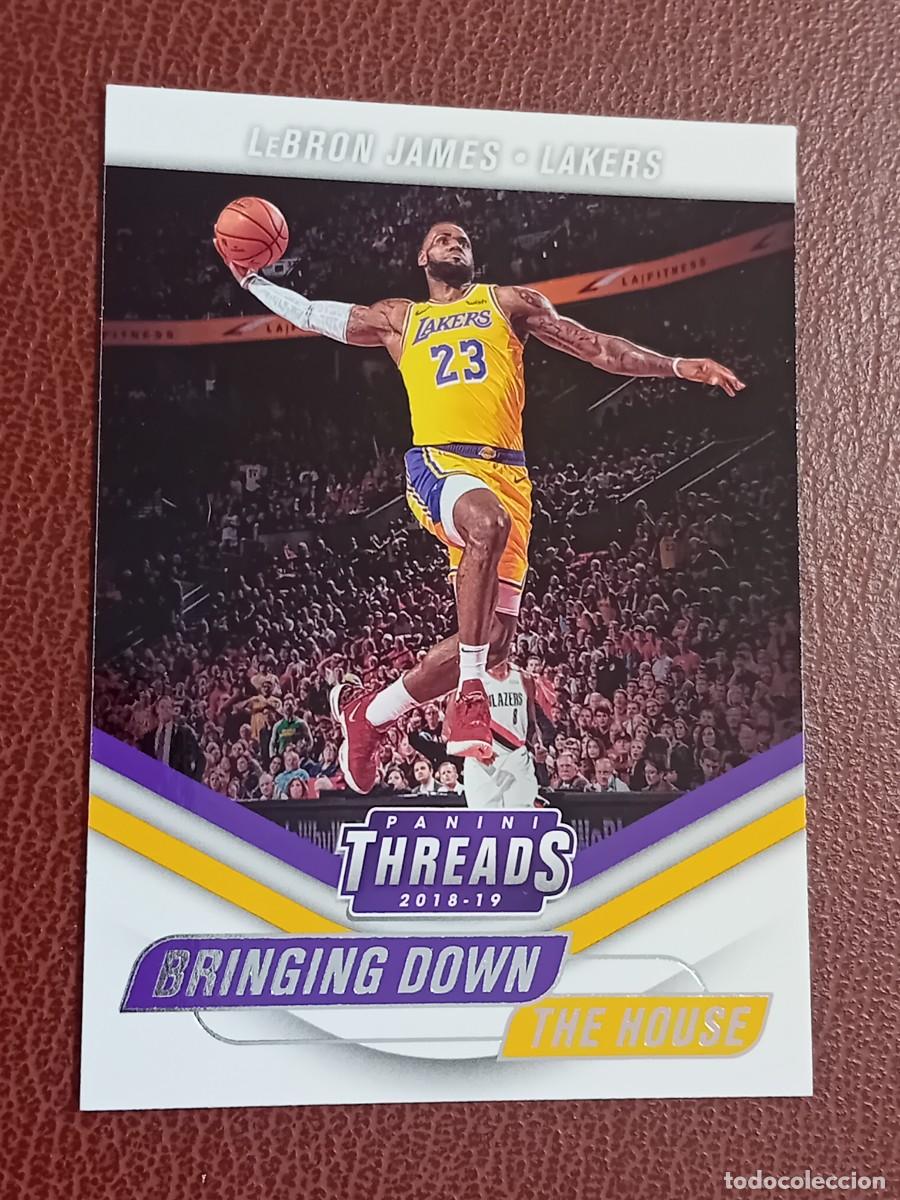Trading Cards: Card 2 LeBron James Threads 2018-19 Bringing down the house Insert