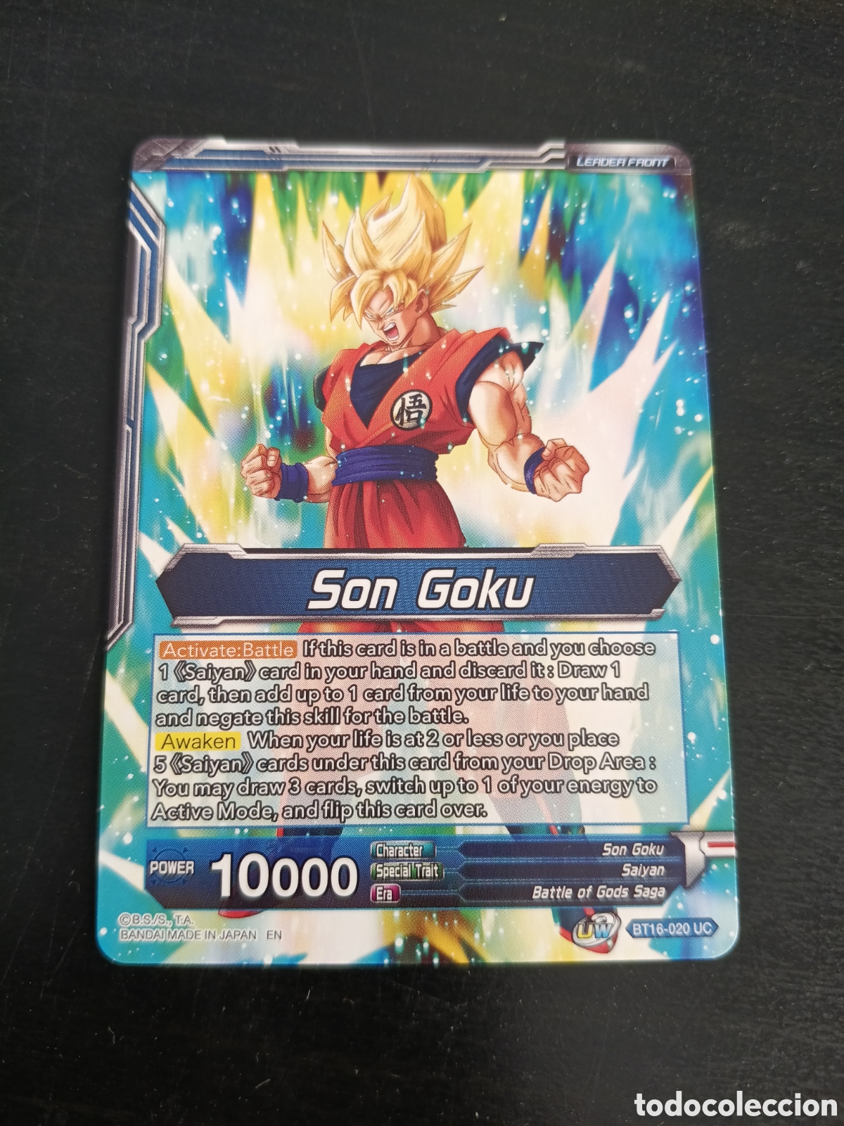 Trading Cards: Son Goku bandai dragon ball super card game card BT16 - 020. Carta en ingl&eacute;s