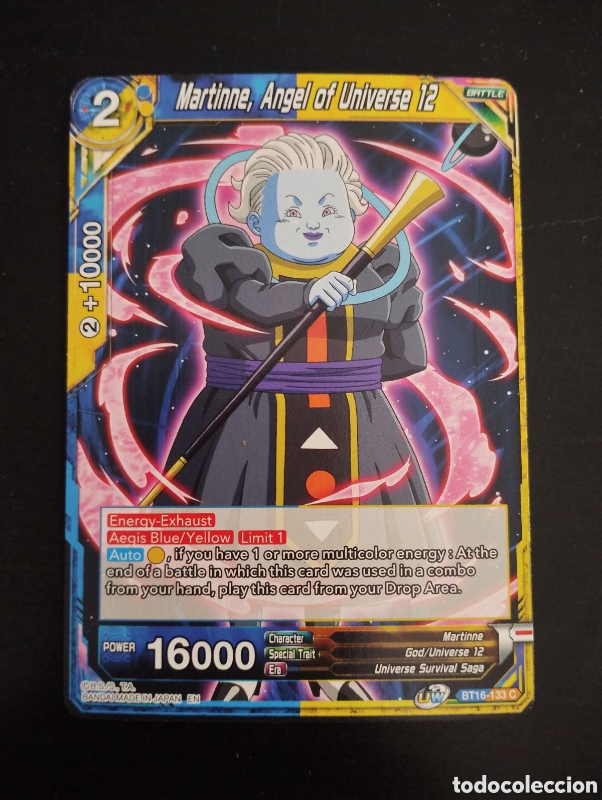 Trading Cards: Martinne, angel of univers3 12. Bandai dragon ball super card game card BT16 - 133. Carta