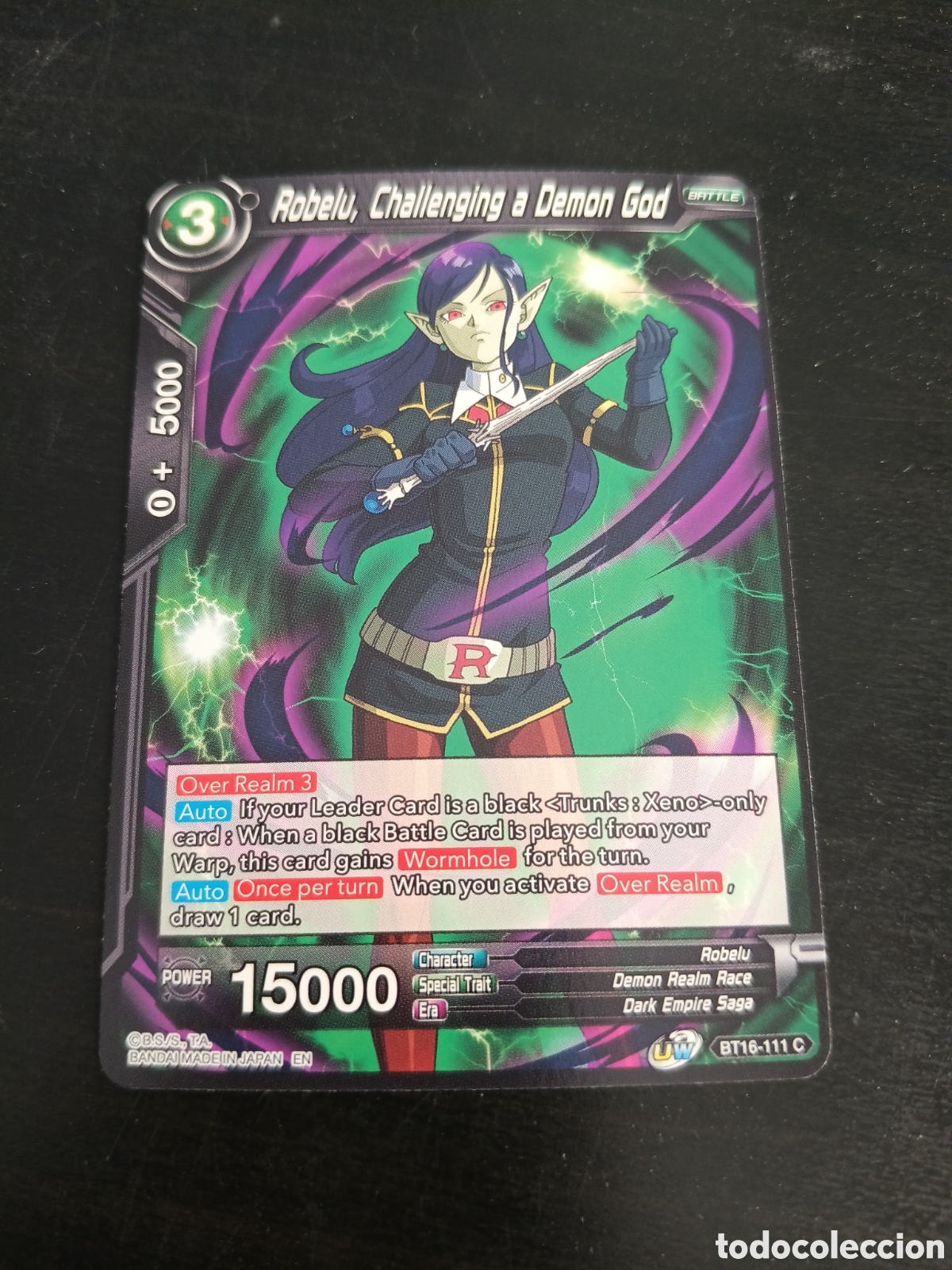 Trading Cards: Carta Dragon Ball Robelu Challenging a Demon God, bandai dragon ball super card game card BT16 - 111