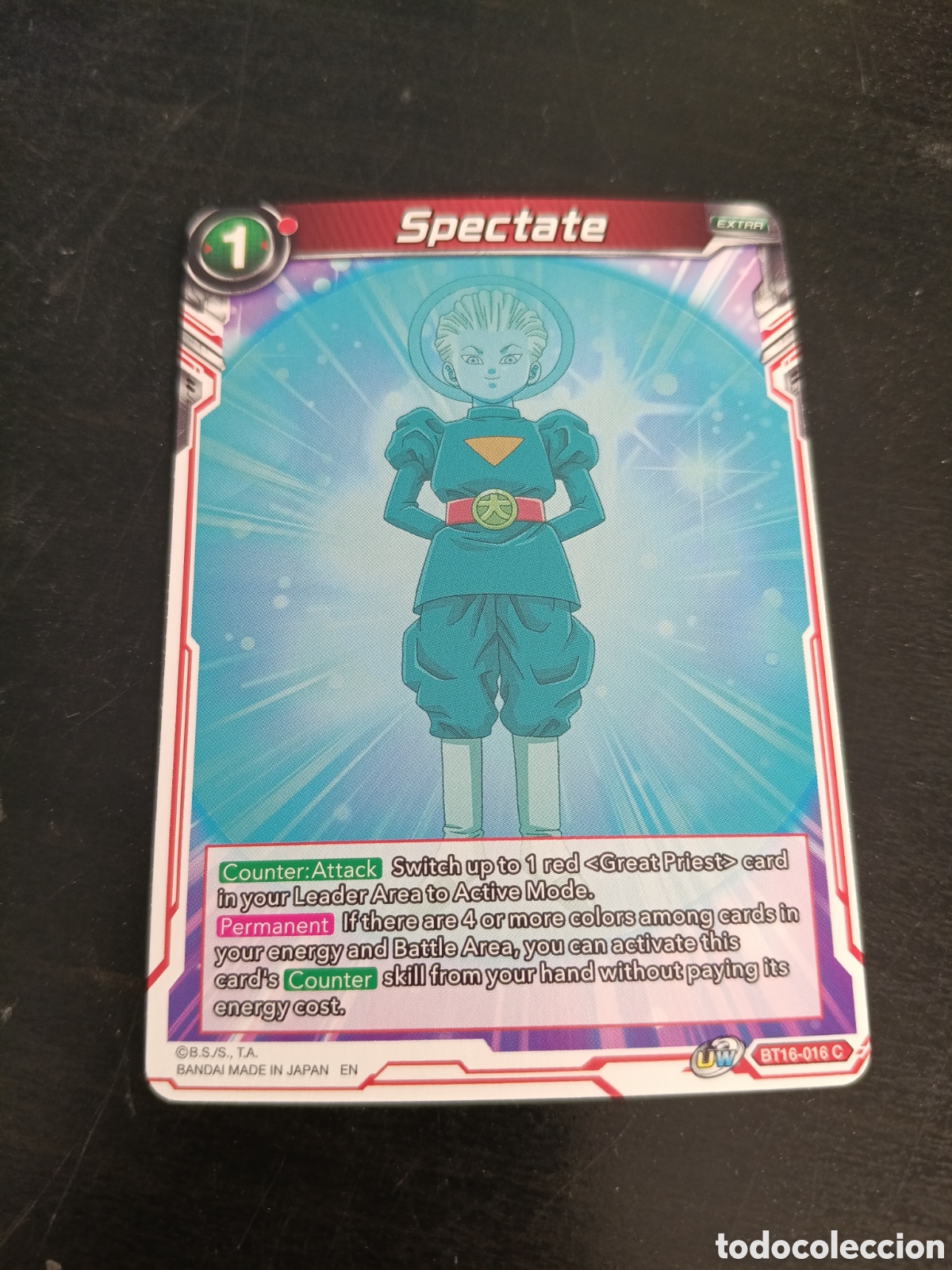 Trading Cards: Carta Dragon Ball Spectate bandai dragon ball super card game card BT16 - 016