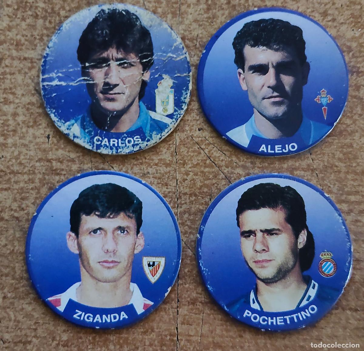 Trading Cards: LOTE DE 4 TAZOS TODOS DIFERENTES DIARIO SPORT LIGA 94-95.