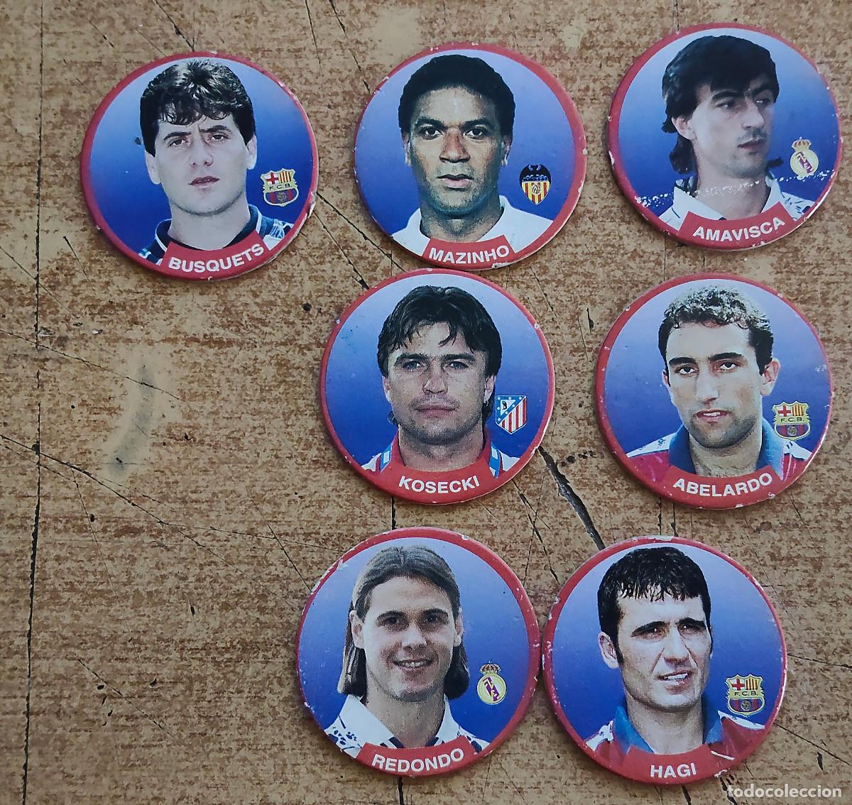 Trading Cards: LOTE DE 7 TAZOS TODOS DIFERENTES DIARIO SPORT LIGA 94-95.