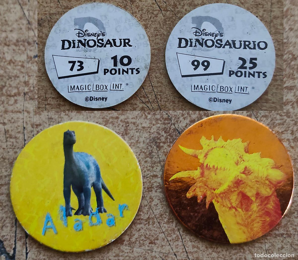 Trading Cards: TAZO MAGIC BOX INT - DISNEY - DINOSAURIO - N&ordm; 73 + otro tazo
