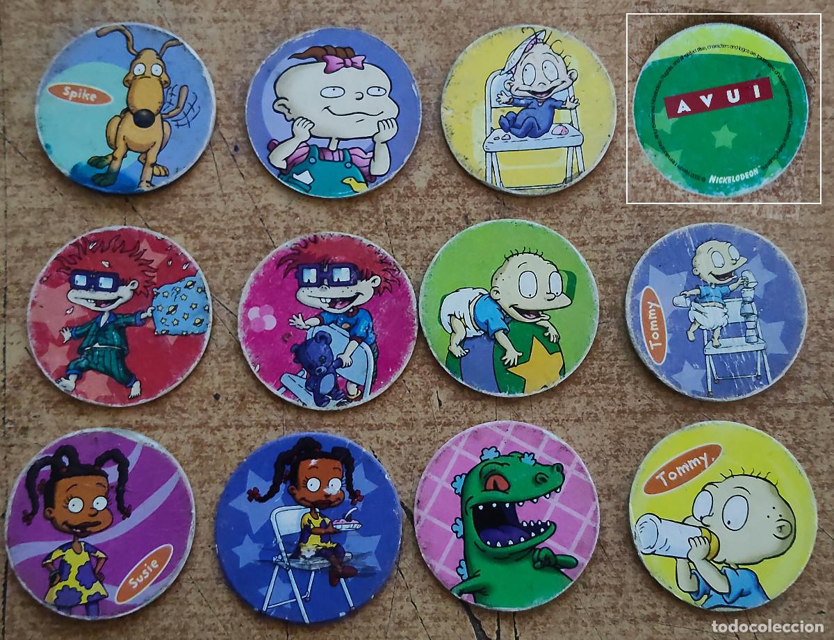 Trading Cards: COLECCI&Oacute;N TAZOS LOTE 11 CAPS DIARIO AVUI RUGRATS TOMMY ANGELICA CHUCKIE KIMI LIL PHIL RAPTOR SPIK