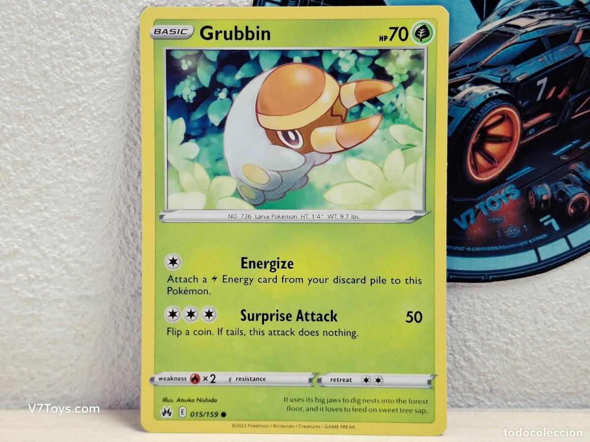 Trading Cards: Carta Grubbin 015 Pokemon Crown Zenith EN