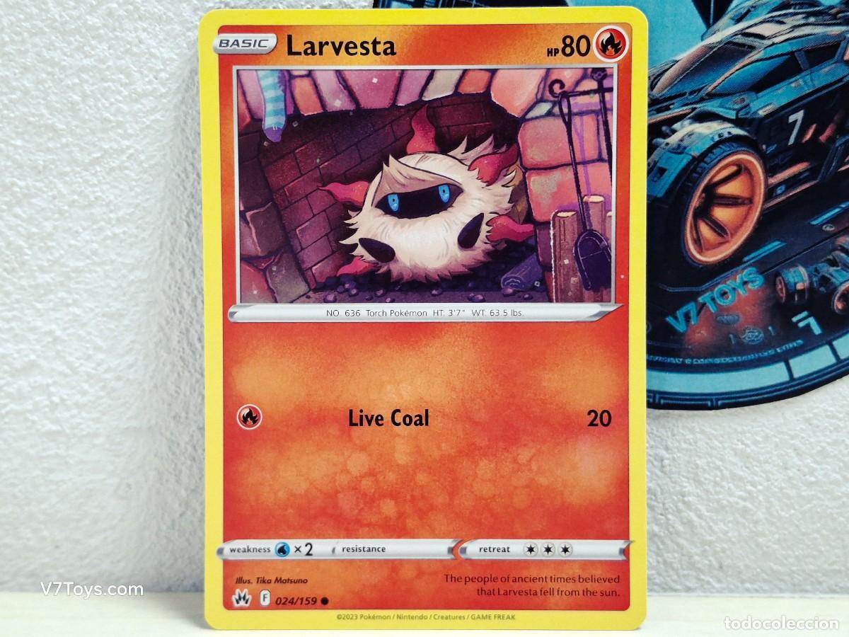 Trading Cards: Carta Larvesta 024 Pokemon Crown Zenith EN