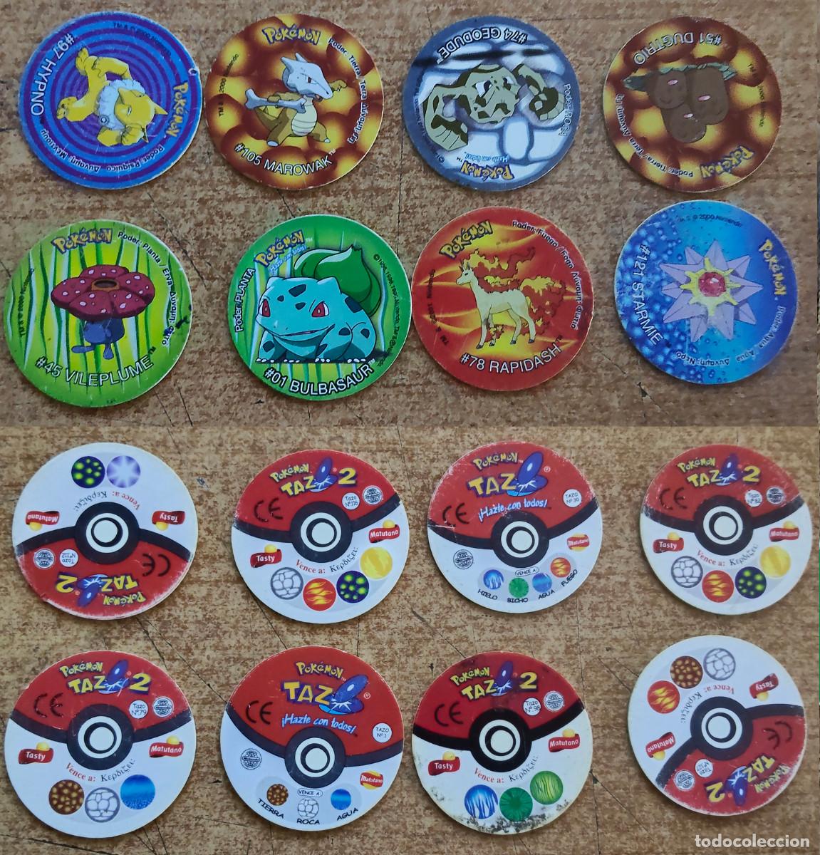 Trading Cards: Lote 8 TAZOS MATUTANO POK&Eacute;MON TAZO 3 VERSI&Oacute;N A&Ntilde;O 2001 NINTENDO