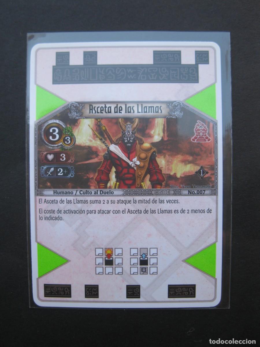 Trading Cards: THE EYE OF JUDGMENT - CARTA N&ordm; 7 - ASCETA DE LAS LLAMAS - HUMANO - CULTO AL DUELO - PLAYSTATION 3