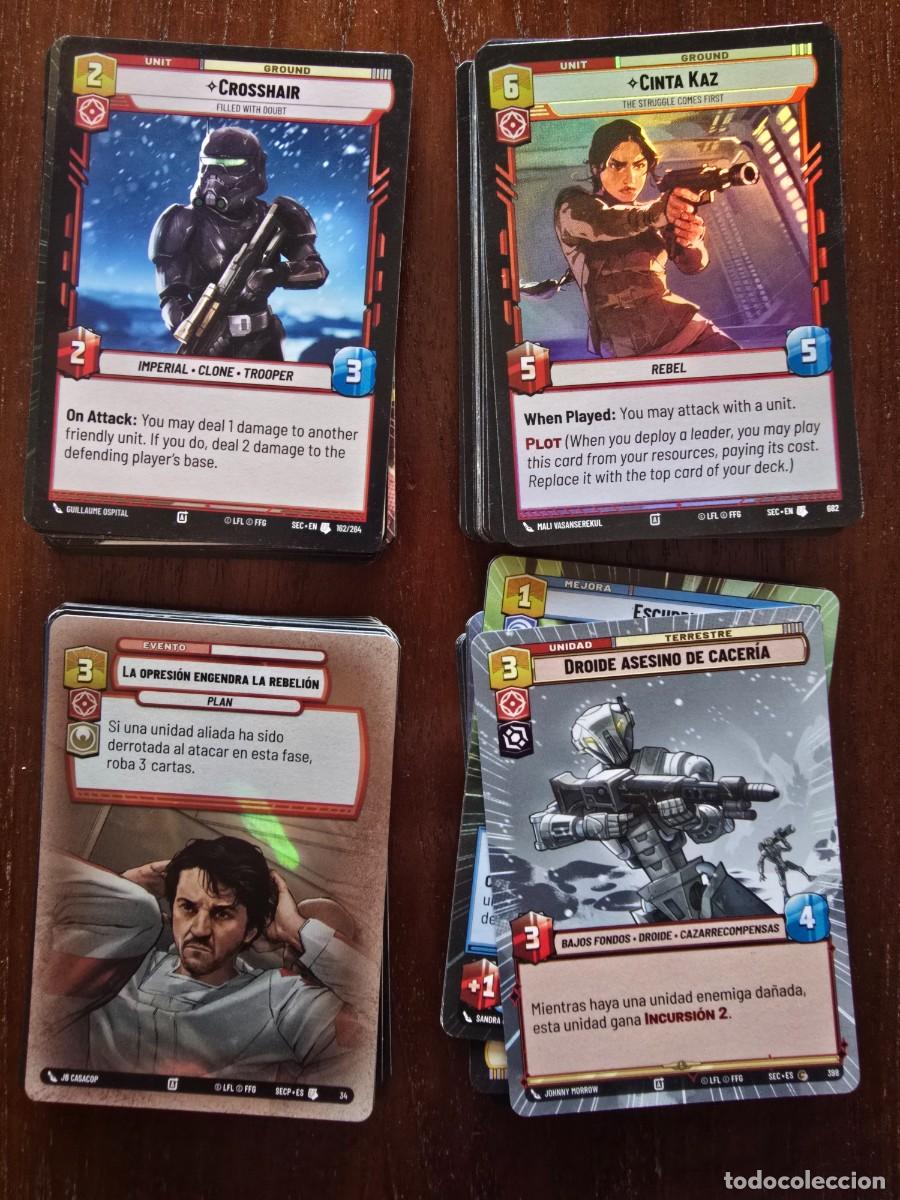 Trading Cards: Cartas Star Wars Unlimited.Lote 90 Trading Cards.Ingles