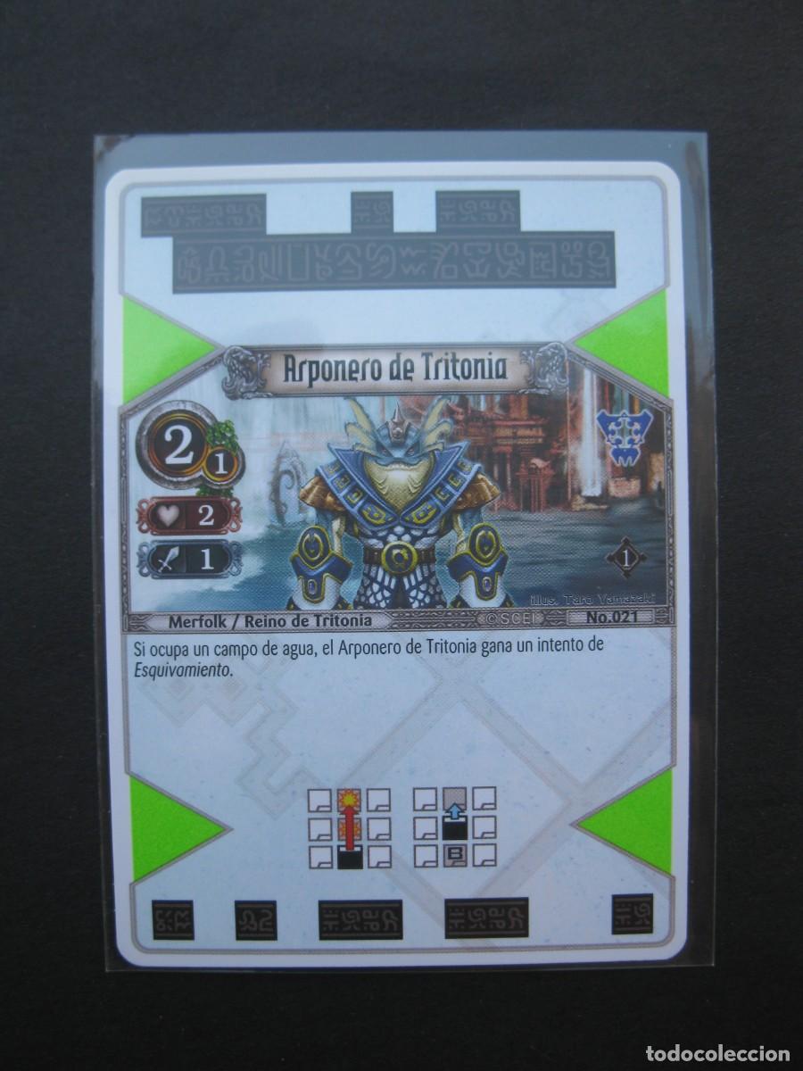 Trading Cards: THE EYE OF JUDGMENT - CARTA N&ordm; 21 - ARPONERO DE TRITONIA - MERFOLK - REINO - PLAYSTATION 3