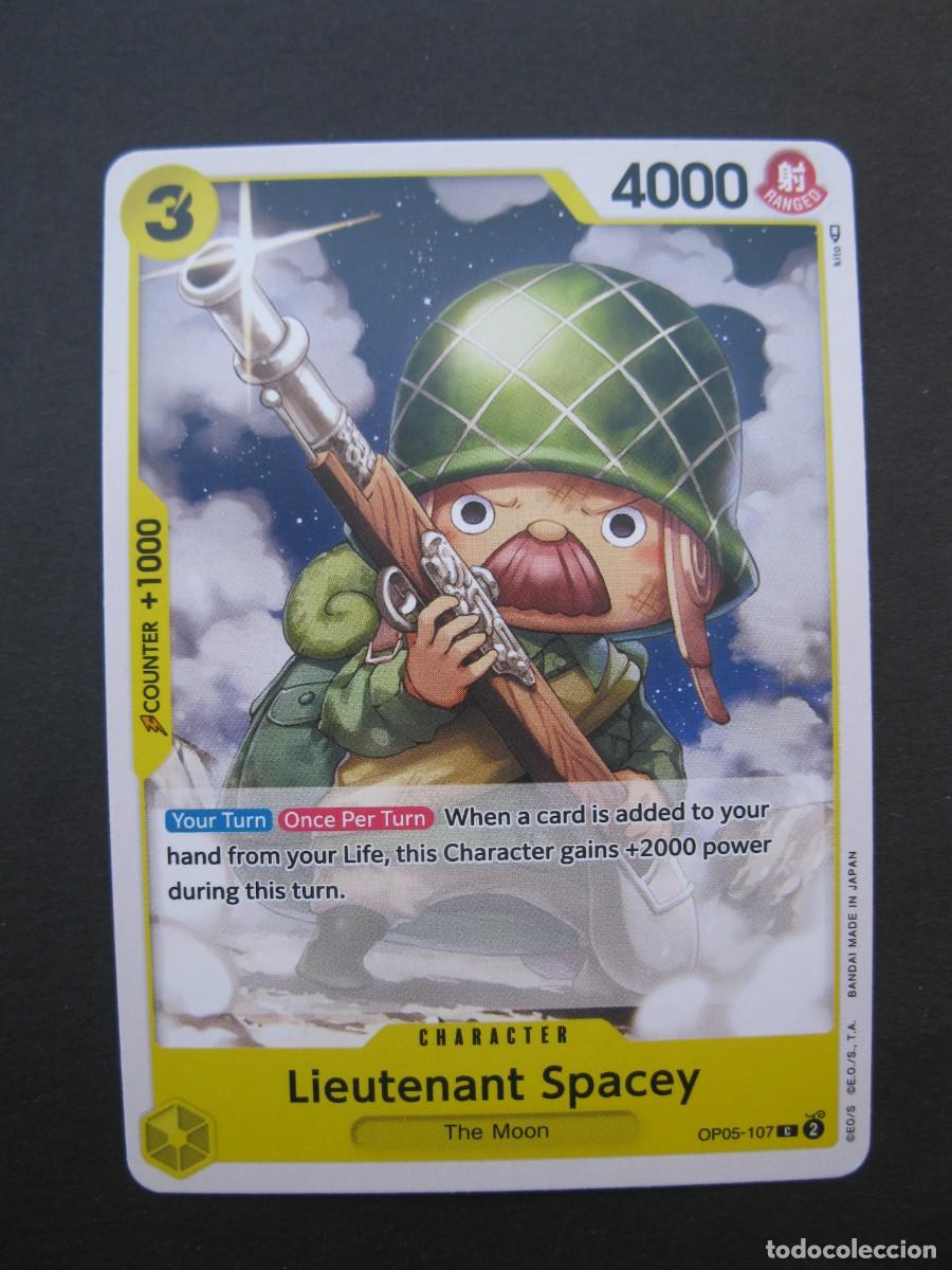 Trading Cards: CARTA - ONE PIECE - TRADING CARD - LIEUTENANT SPACEY - EN INGL&Eacute;S - BANDAI.
