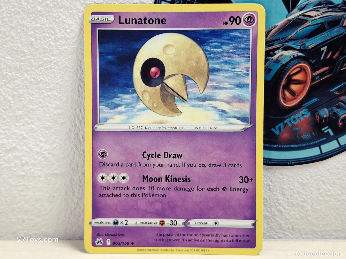 Trading Cards: Carta Lunatone 062 Pokemon Crown Zenith EN