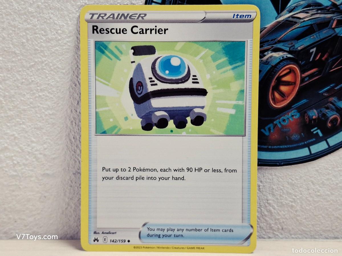Trading Cards: Carta Rescue Carrier 142 Pokemon Crown Zenith EN