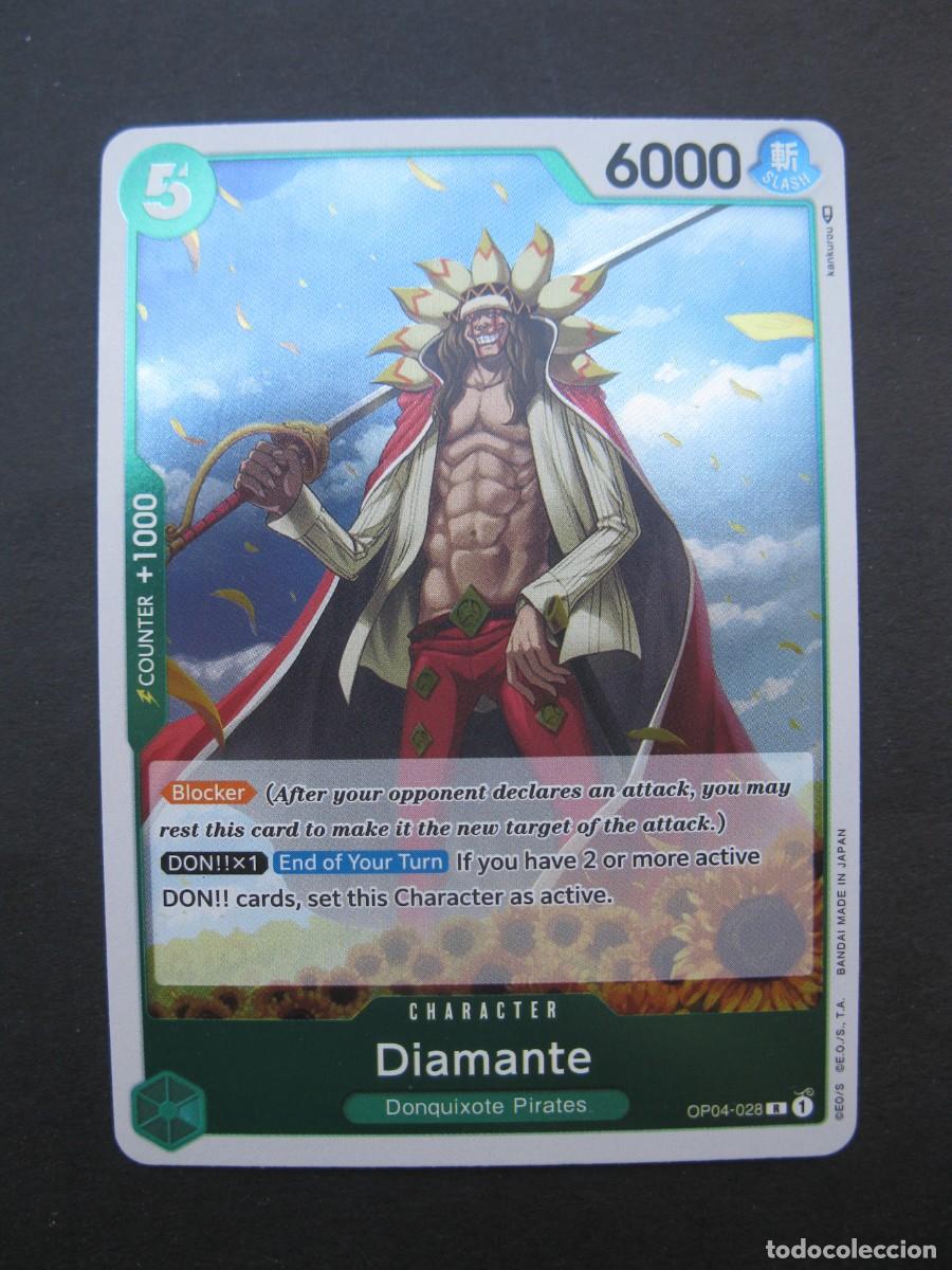 Trading Cards: CARTA - ONE PIECE - TRADING CARD - DIAMANTE - EN INGL&Eacute;S - BANDAI.