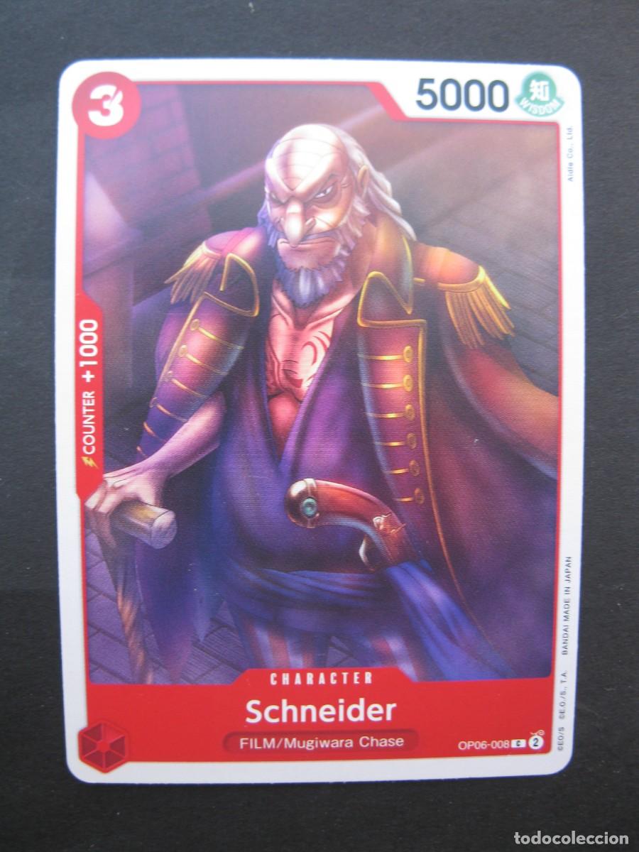 Trading Cards: CARTA - ONE PIECE - TRADING CARD - SCHNEIDER - EN INGL&Eacute;S - BANDAI.