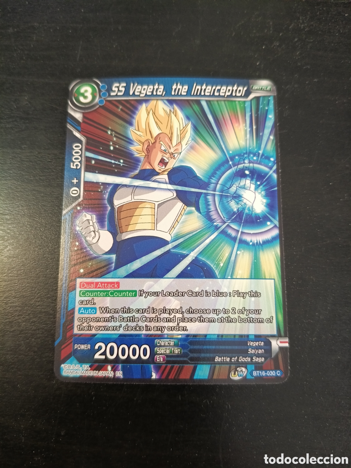 Trading Cards: Carta Dragon Ball, SS Vegeta, the Interceptor, BT16-030
