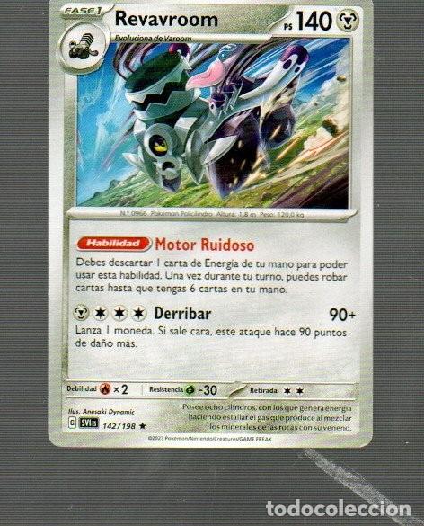 Trading Cards: CROMOS DE POK&Eacute;MON FASE 1 REVEN ROOM PV 140- N&ordm;0966 DEL A&Ntilde;O 2023