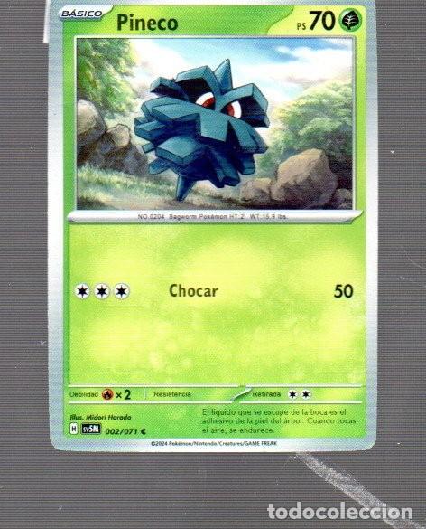 Trading Cards: CROMOS DE POK&Eacute;MON B&Aacute;SICO PINECO PS 70- N &ordm; 0204 DEL A&Ntilde;O 2024