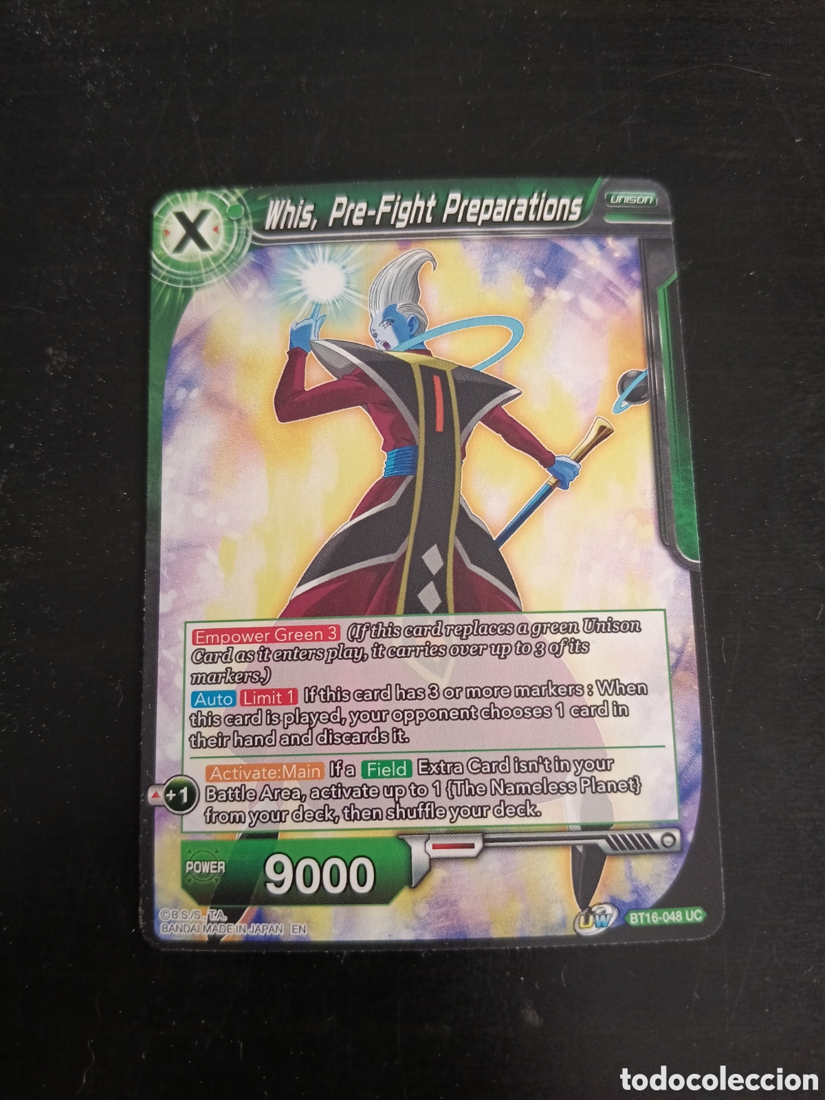 Trading Cards: Carta Dragon Ball, Whis, Pre-Fight preparations, BT16-048
