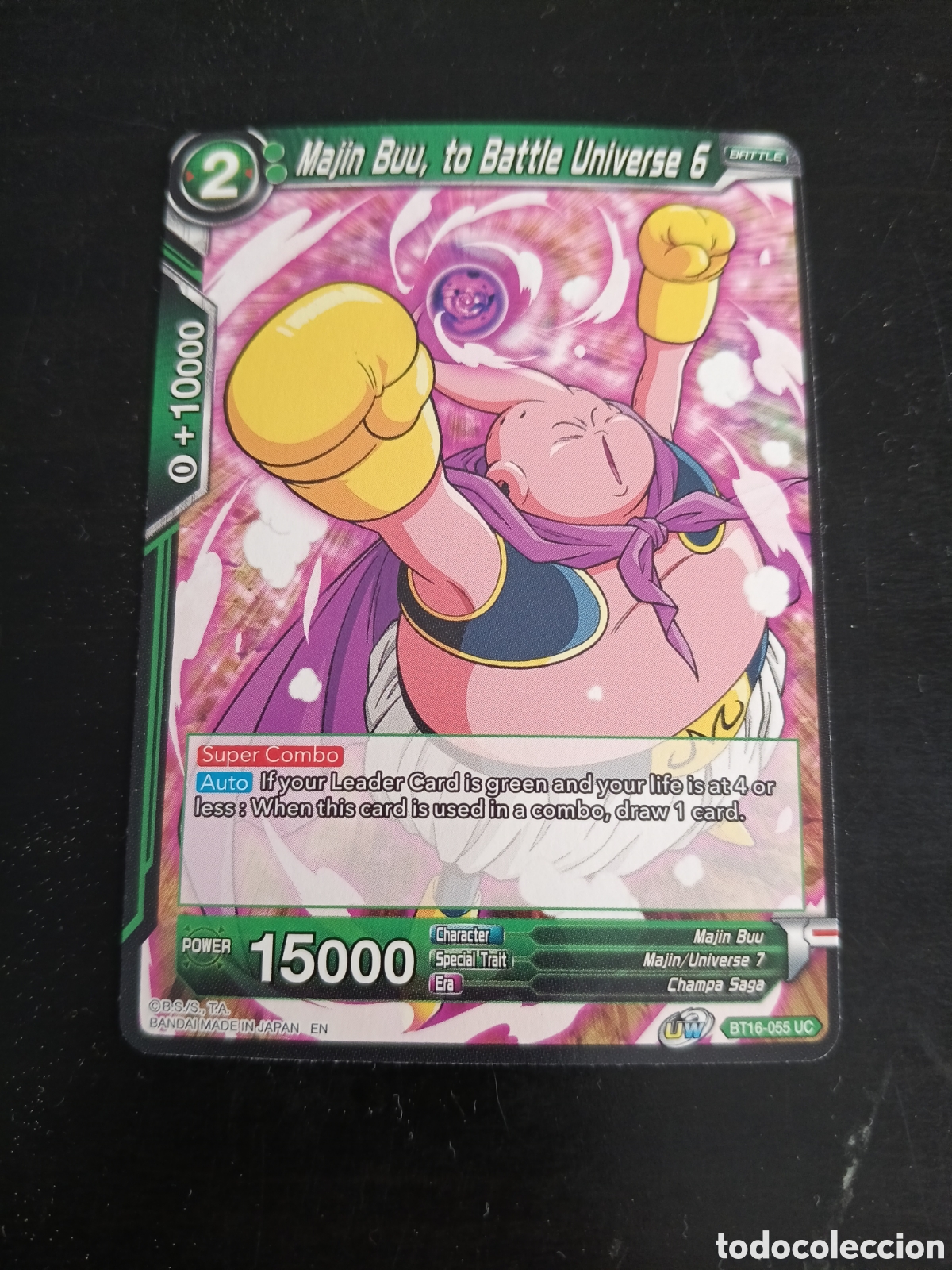 Trading Cards: Carta Dragon Ball, Majin Buu, to Battle Universe 6, bandai dragon ball BT16 - 055