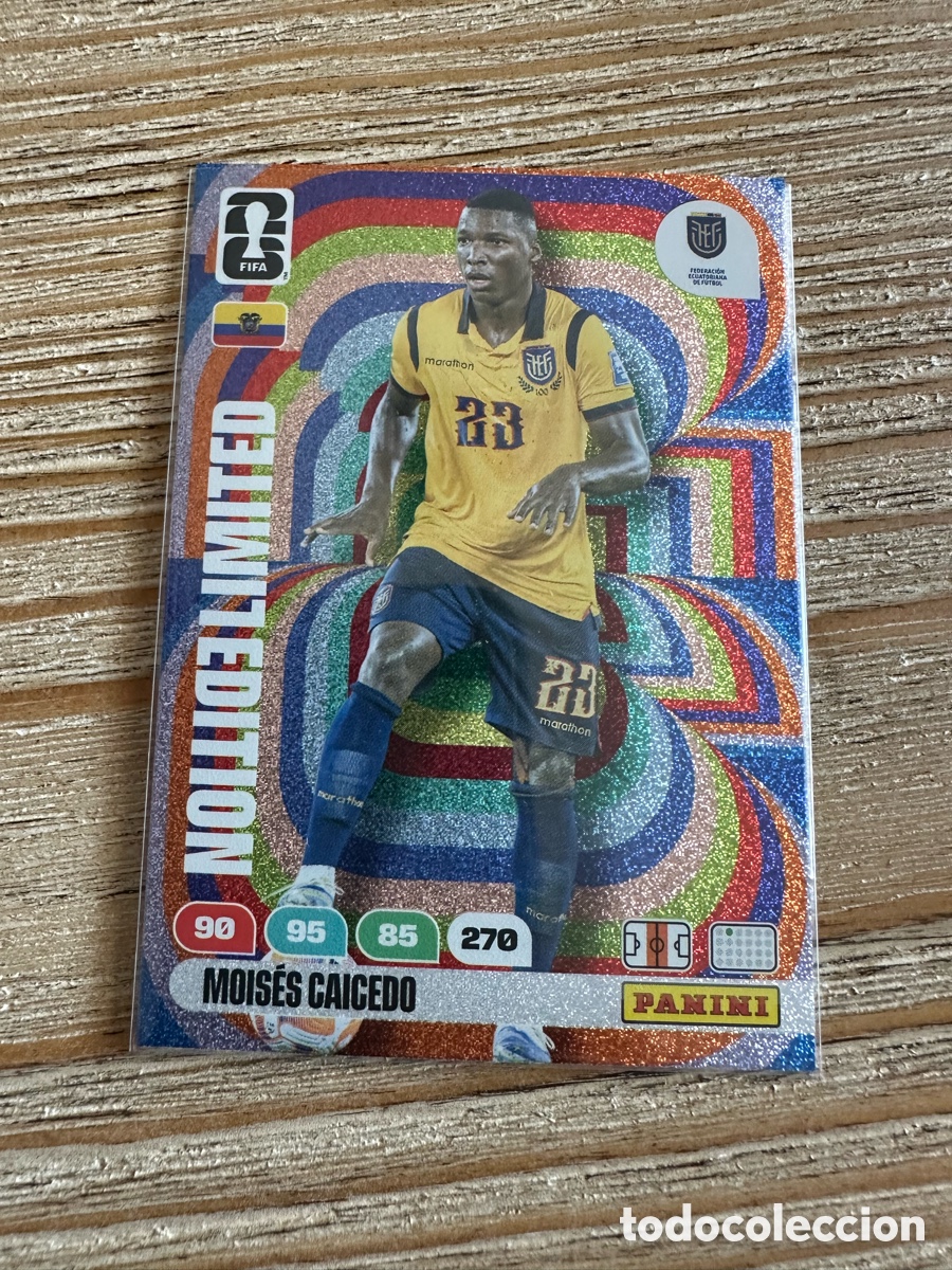Trading Cards: MOISES CAICEDO ECUADOR LIMITED EDITION ADRENALYN.XL MUNDIAL 2026 WORLD CUP USA MEX CAN