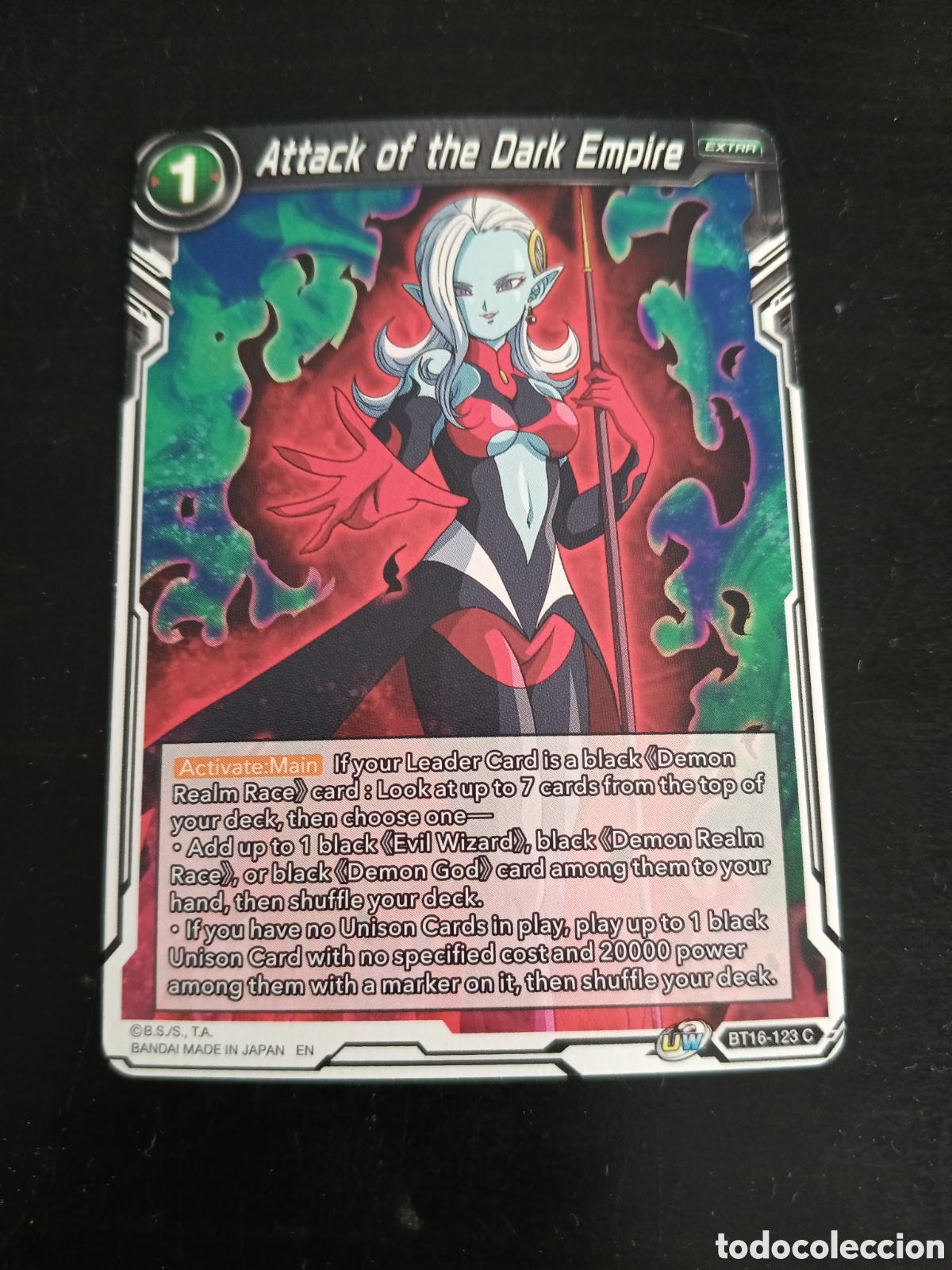 Trading Cards: Carta Dragon Ball, Attack Of the Dark Empire, BT16-123