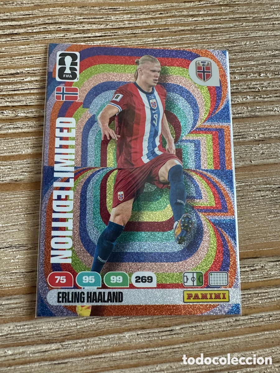 Trading Cards: ERLING HAALAND NORUEGA LIMITED EDITION ADRENALYN.XL MUNDIAL 2026 WORLD CUP USA MEX CAN