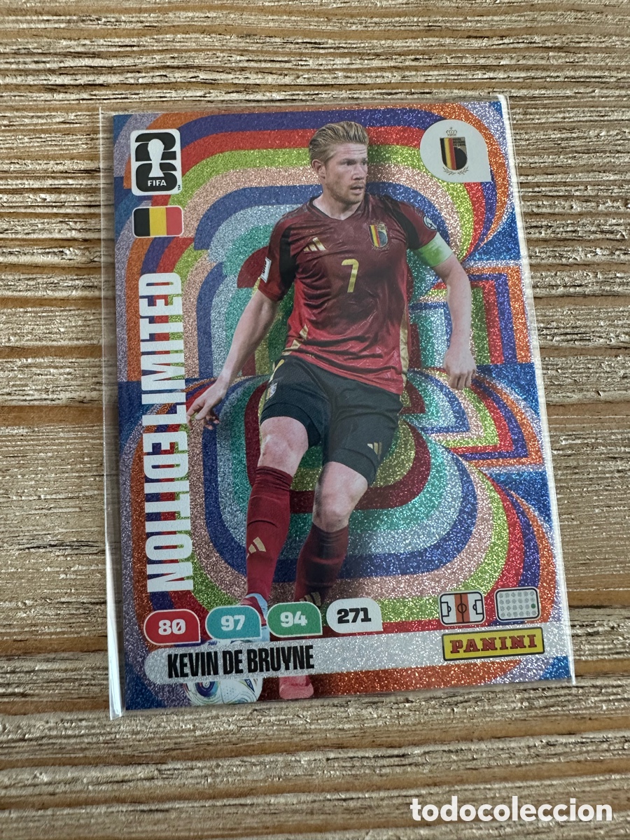 Trading Cards: KEVIN DE BRUYNE BELGICA LIMITED EDITION ADRENALYN.XL MUNDIAL 2026 WORLD CUP USA MEX CAN