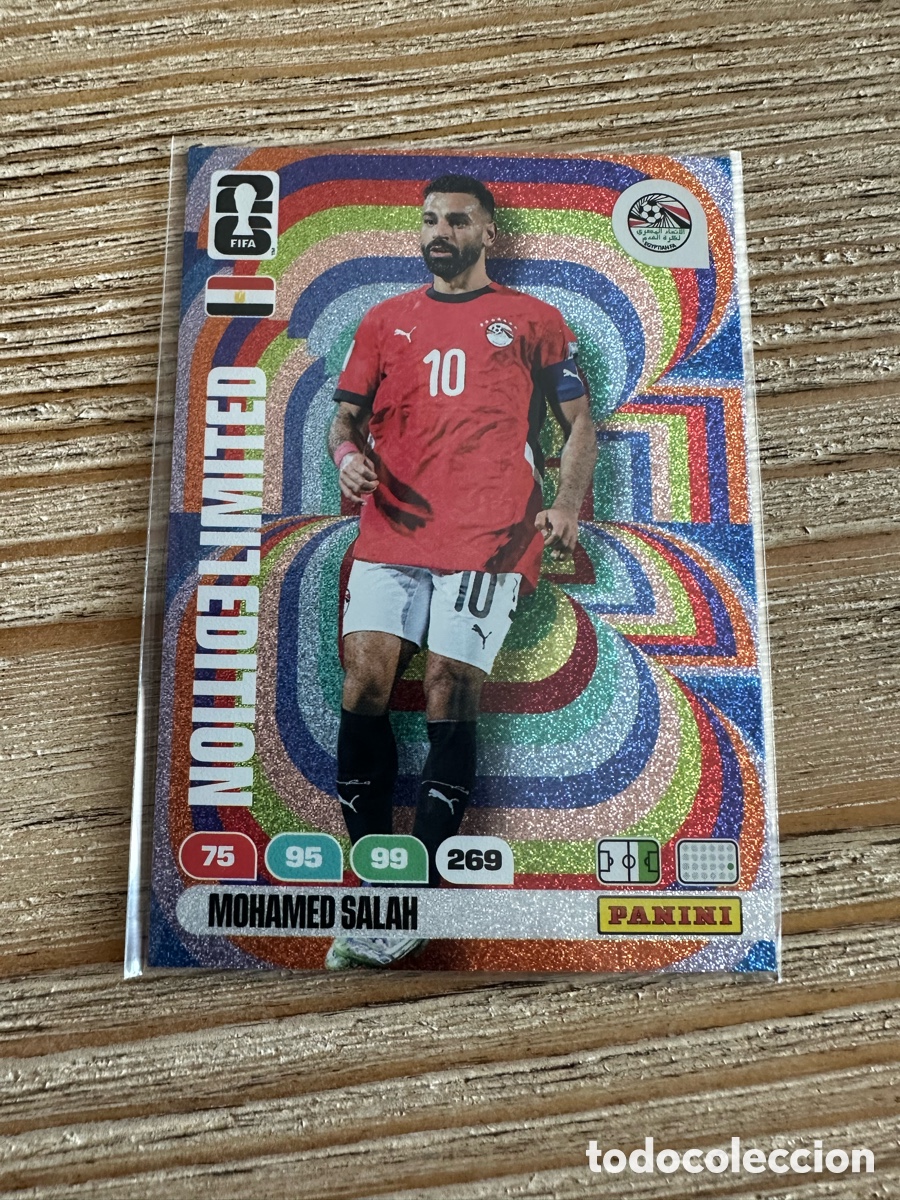 Trading Cards: MOHAMED SALAH EGIPTO LIMITED EDITION ADRENALYN.XL MUNDIAL 2026 WORLD CUP USA MEX CAN