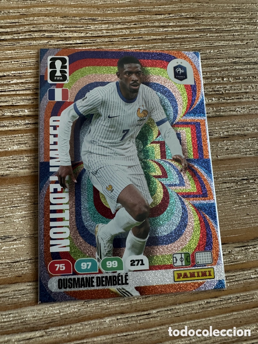 Trading Cards: OUSMANE DEMBELE FRANCIA LIMITED EDITION ADRENALYN.XL MUNDIAL 2026 WORLD CUP USA MEX CAN