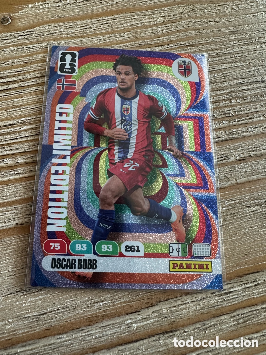 Trading Cards: OSCAR BOBB NORUEGA LIMITED EDITION ADRENALYN.XL MUNDIAL 2026 WORLD CUP USA MEX CAN