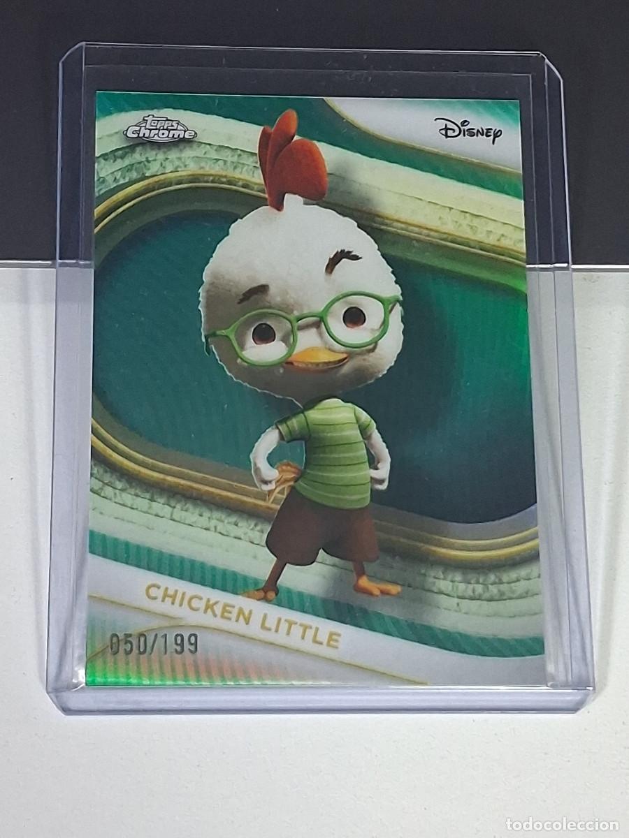 Trading Cards: 20 CHICKEN LITTLE NUMERADA 050/199 2025 TOPPS CHROME DISNEY AQUA REFRACTOR