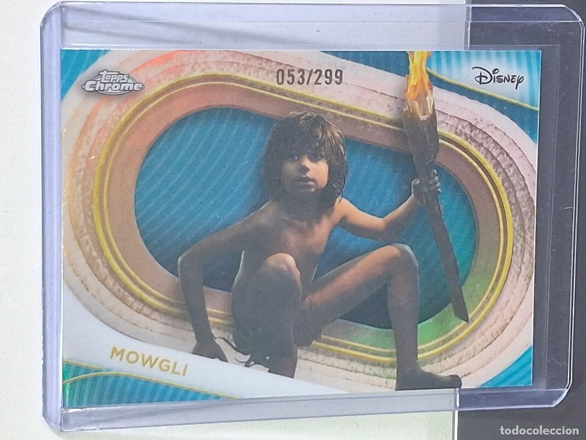 Trading Cards: 39 MOWGLI NUMERADA 053/299 2025 TOPPS CHROME DISNEY BLUE REFRACTOR AZUL BLEU
