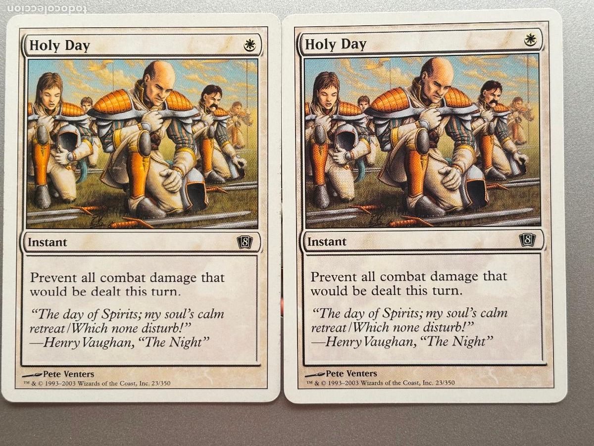 Trading Cards: MAGIC THE GATHERING - HOLY DAY x 2 ( EIGHTH EDITION )