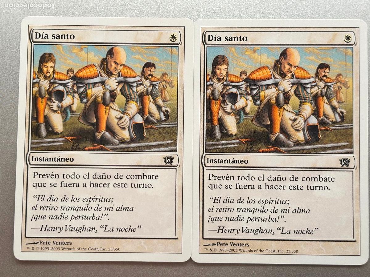 Trading Cards: MAGIC THE GATHERING - D&Iacute;A SANTO x 2 ( OCTAVA EDICI&Oacute;N )